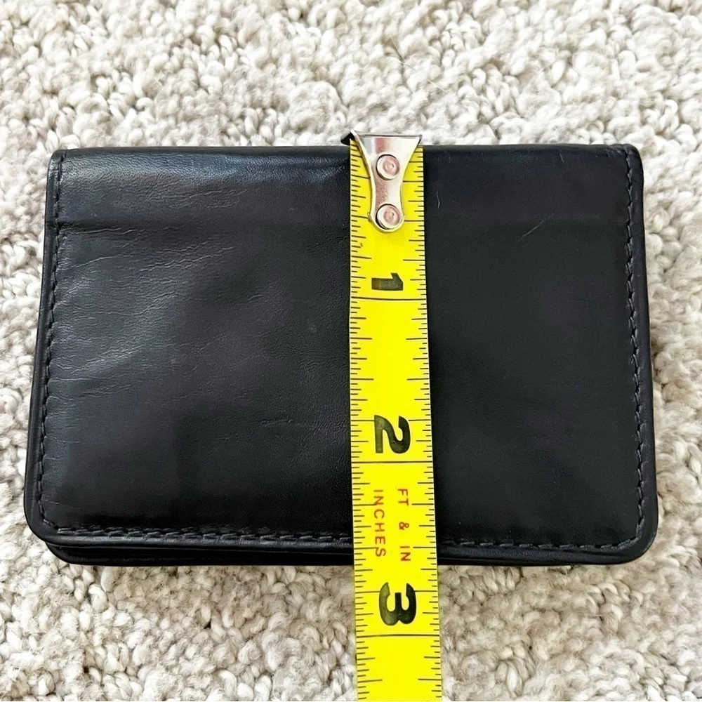 Mens Black Leather Bifold Wallet ID Holder Cards Bill Money Organizer Everyday